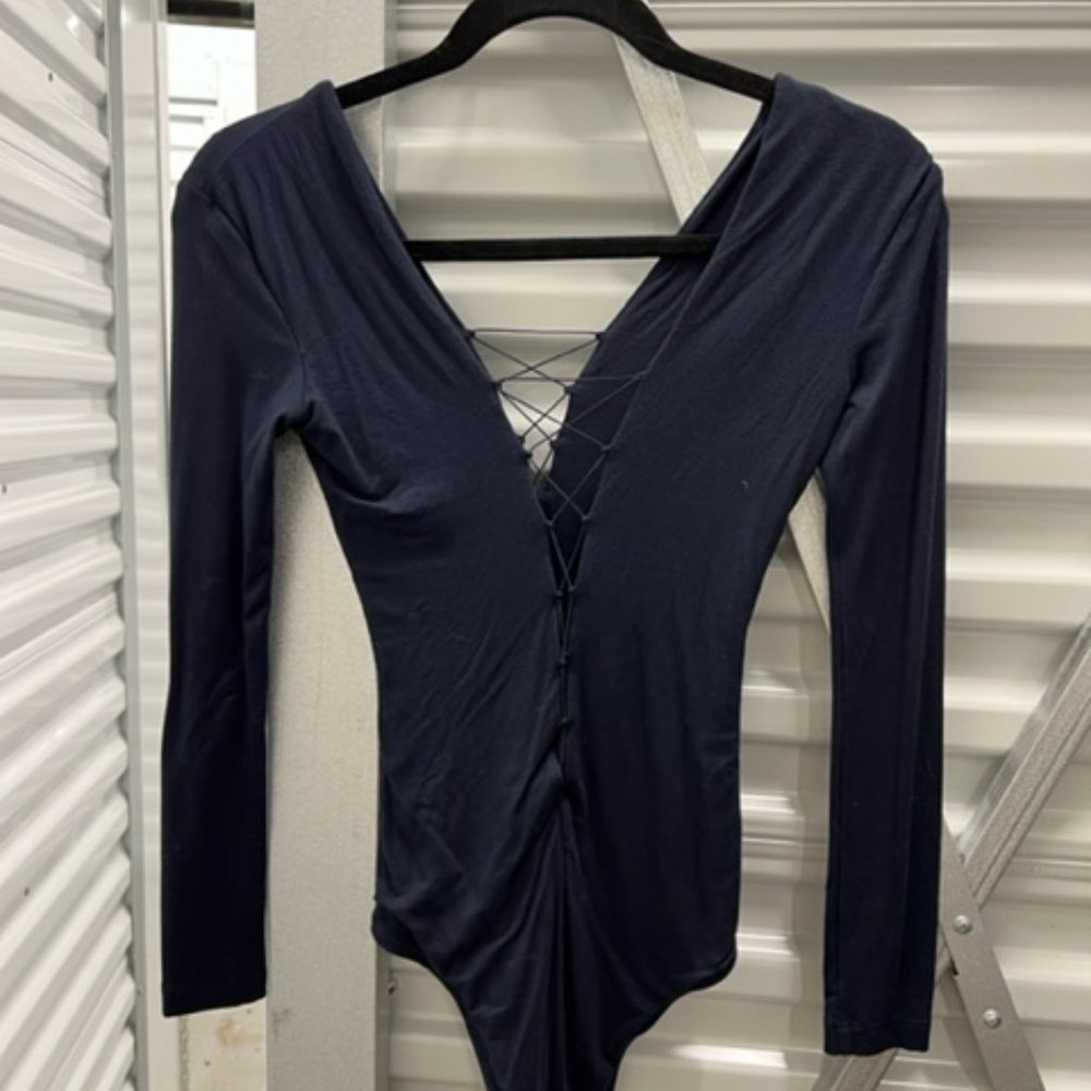 ASTR Black Long-Sleeve Bodysuit